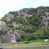 The Lorelei rock, seen from a tour boat on the Rhein, 2009