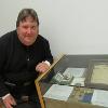 Scott, with relics of his Great-great-grandfather, Cpl. John Langhans, of the 154th NY